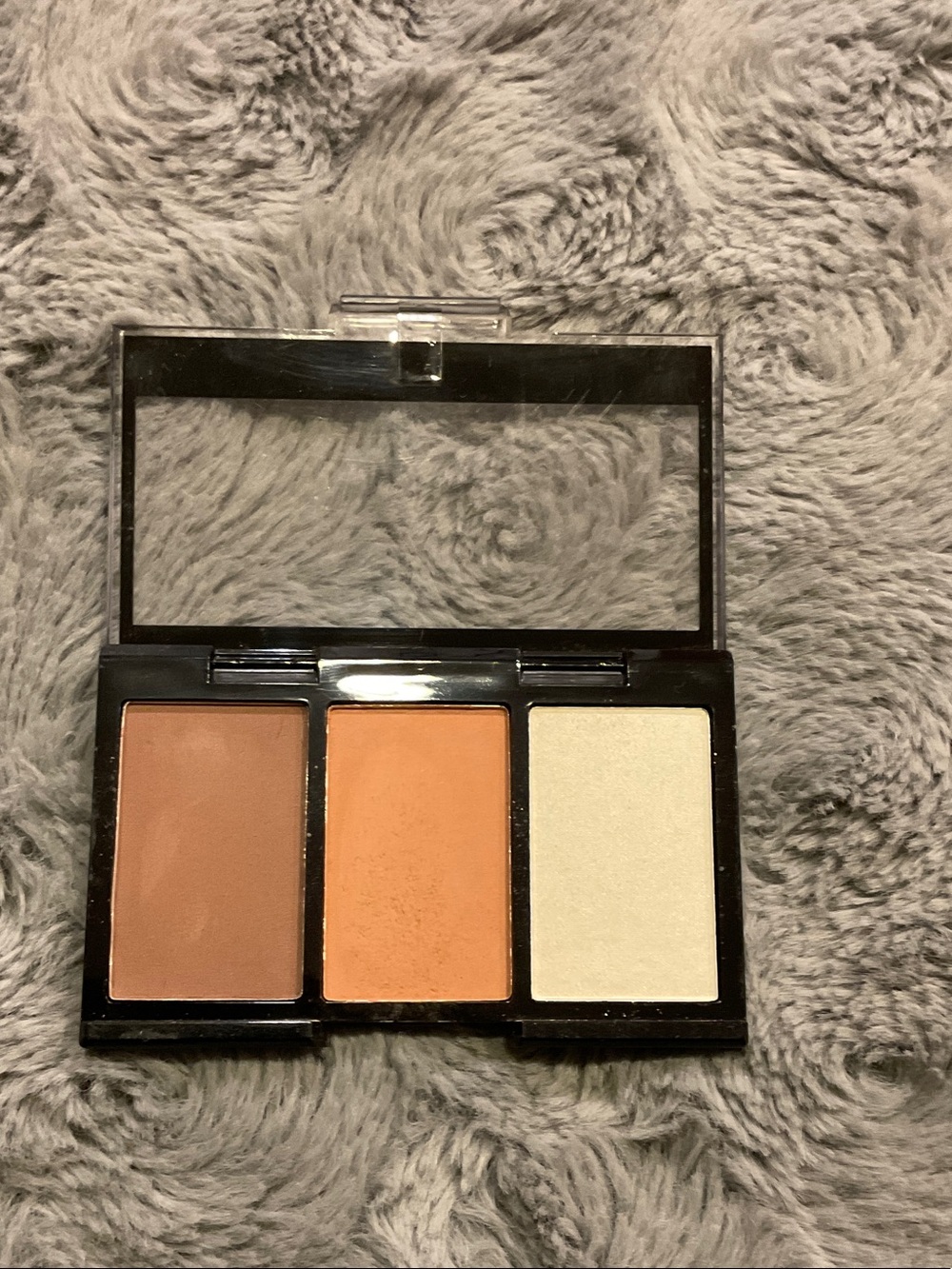 City Color Three-Shade Contour Palette — Brown, Orange & Cream